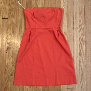 Theory “Deliza” Orange Strapless Orange